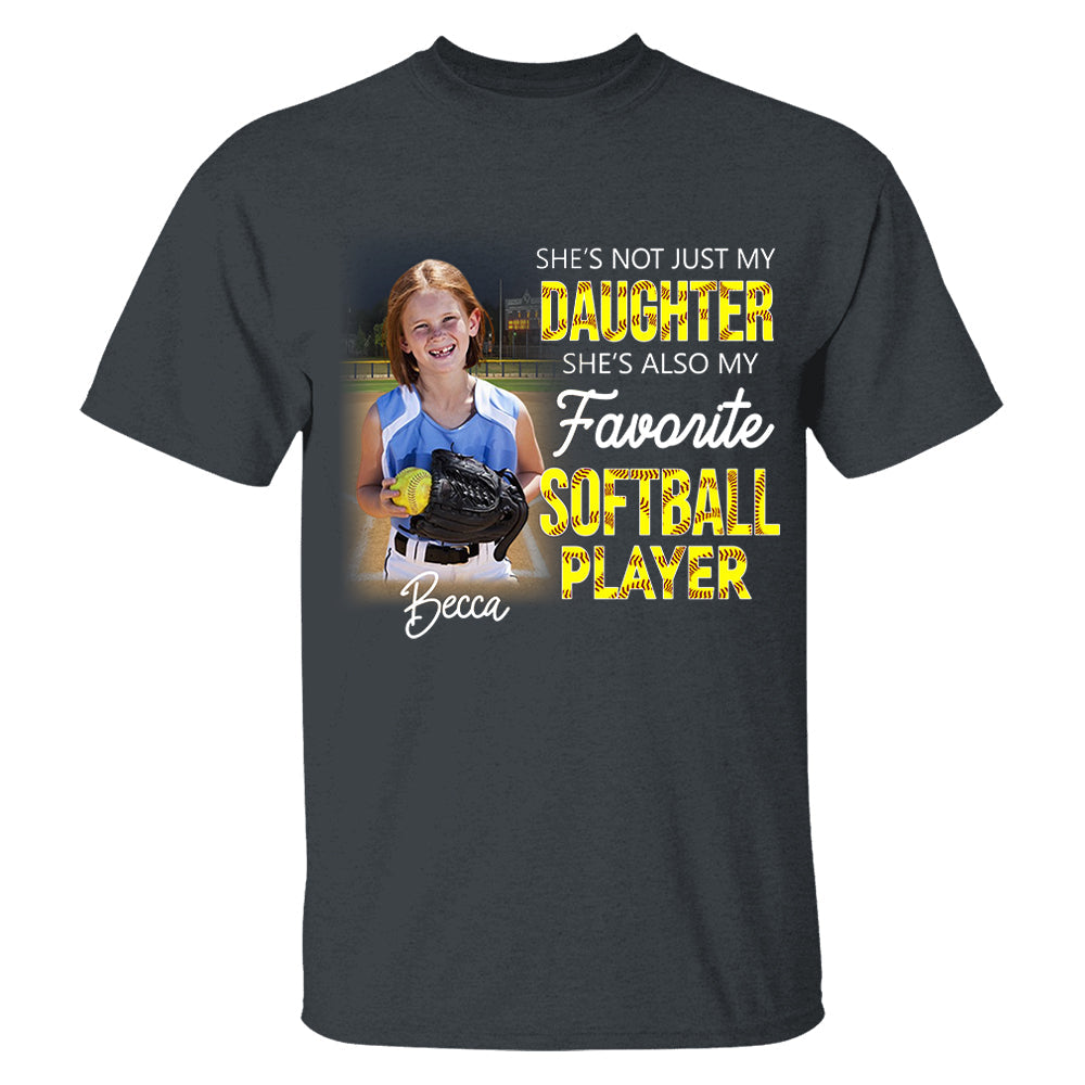 He's Not Just My Grandson He's Favorite Softball Player - Personalized Shirt Tu20