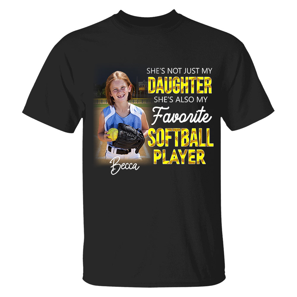 He's Not Just My Grandson He's Favorite Softball Player - Personalized Shirt Tu20