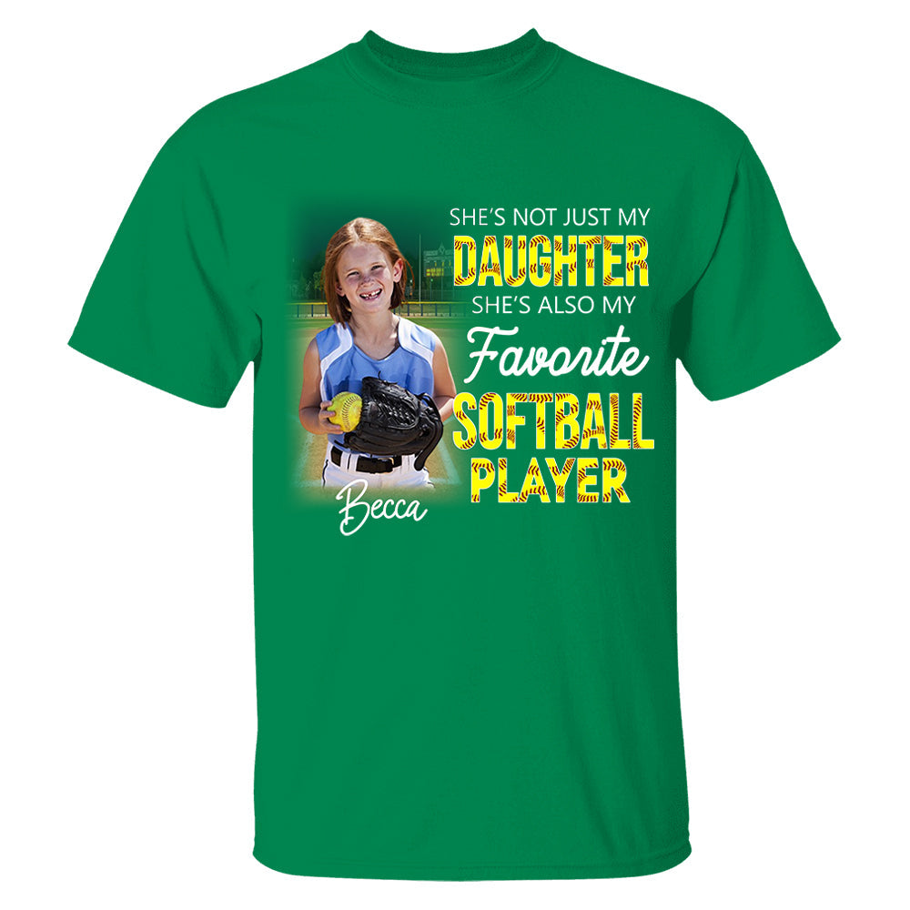 He's Not Just My Grandson He's Favorite Softball Player - Personalized Shirt Tu20