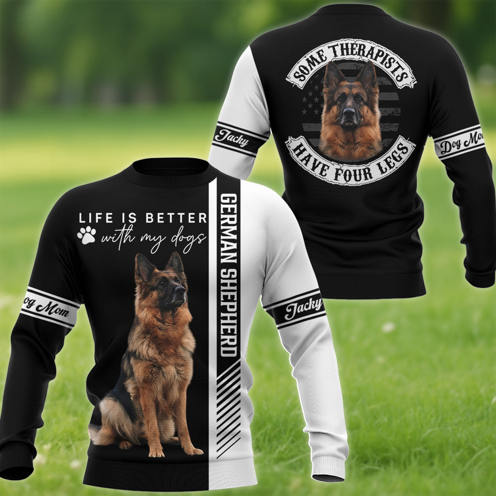Life Is Better With My Dog Persionalized Custom Photo All Over Print Shirt Gift For Dog Lovers Tu24 Hv01