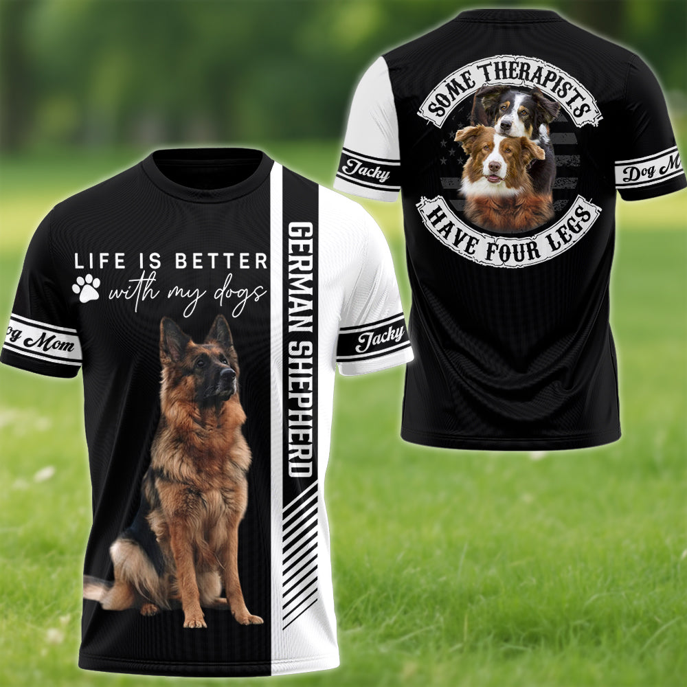 Life Is Better With My Dog Persionalized Custom Photo All Over Print Shirt Gift For Dog Lovers Tu24 Hv01