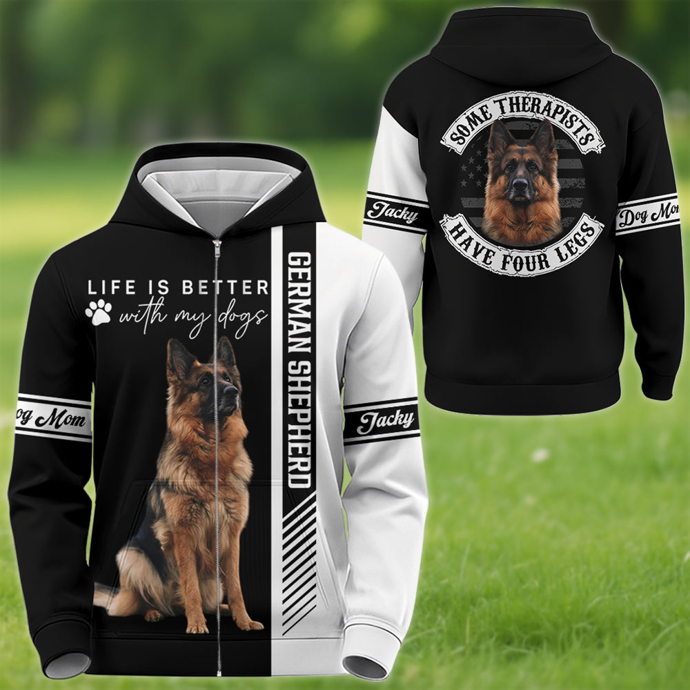 Life Is Better With My Dog Persionalized Custom Photo All Over Print Shirt Gift For Dog Lovers Tu24 Hv01