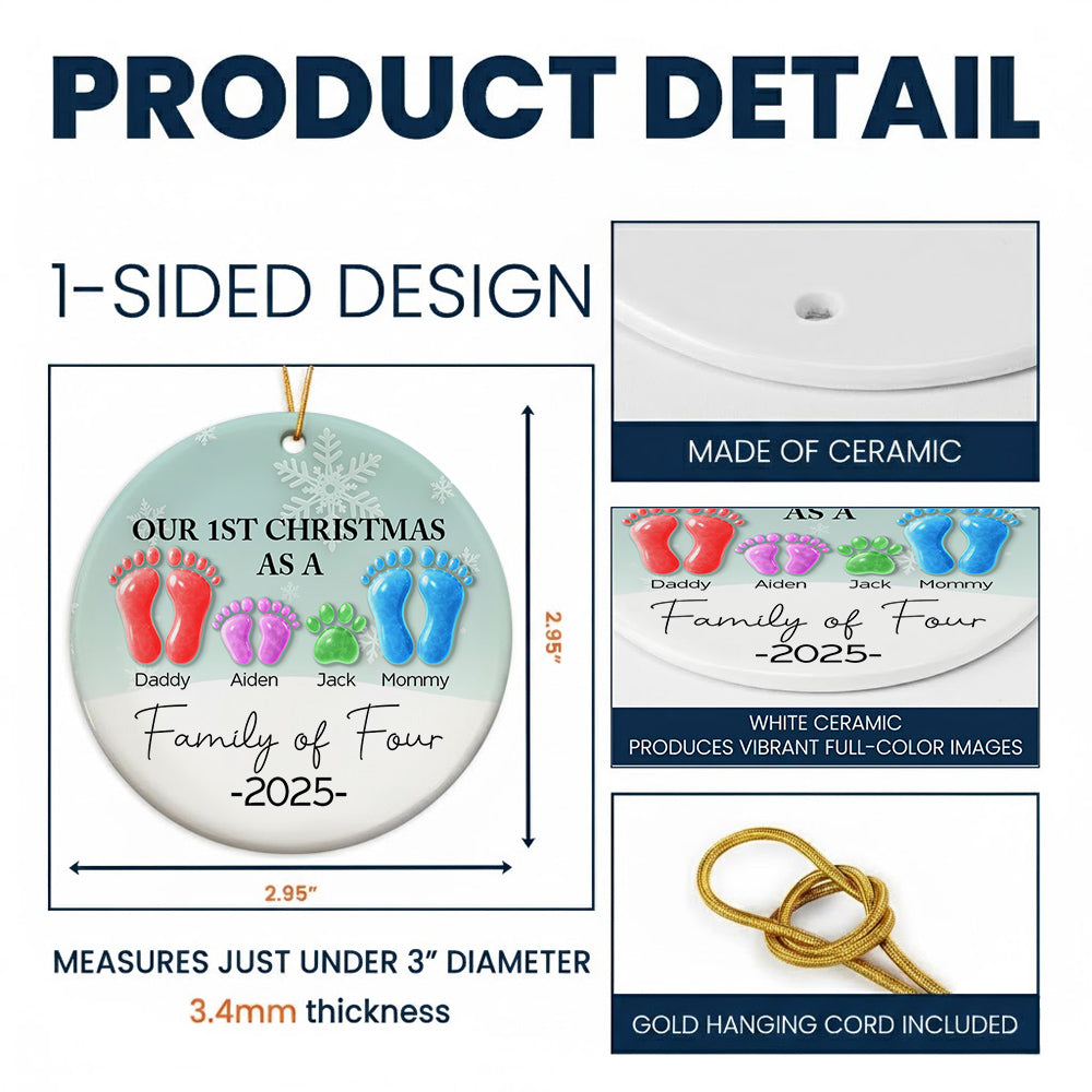 Our 1st Christmas As A Family - Christmas Ornament NA04 VH01