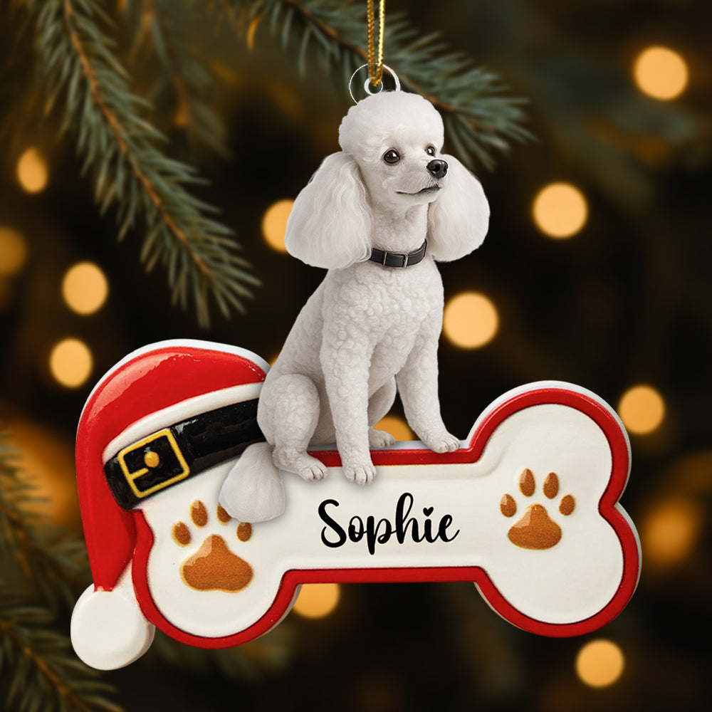 Personalized Dog/ Cat Sit On The Moon Two Sided Ornament For Dog Lovers Hv01