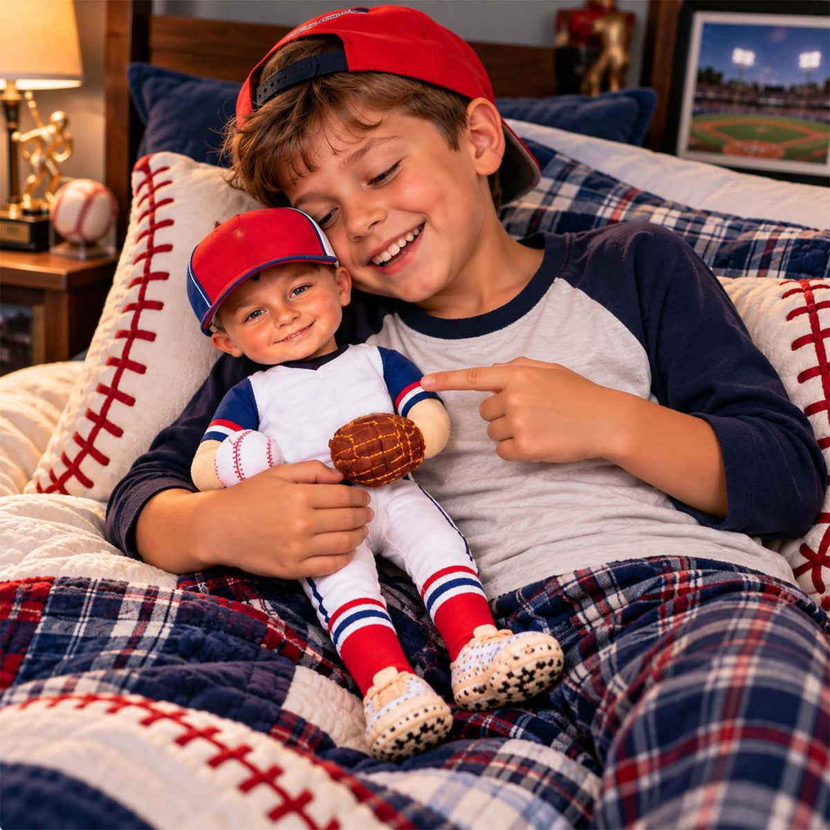Personalized Baseball Squishy Toy Poseable Plush Doll, Funny Gift For Sport Lovers NA04 Pt99 NT01