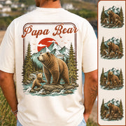 Personalized Papa Bear T-Shirt Father Day Gifts for Dad Funny Papa Tshirt Cool Daddy Bear Vintage Retro Shirt for Men Pt99