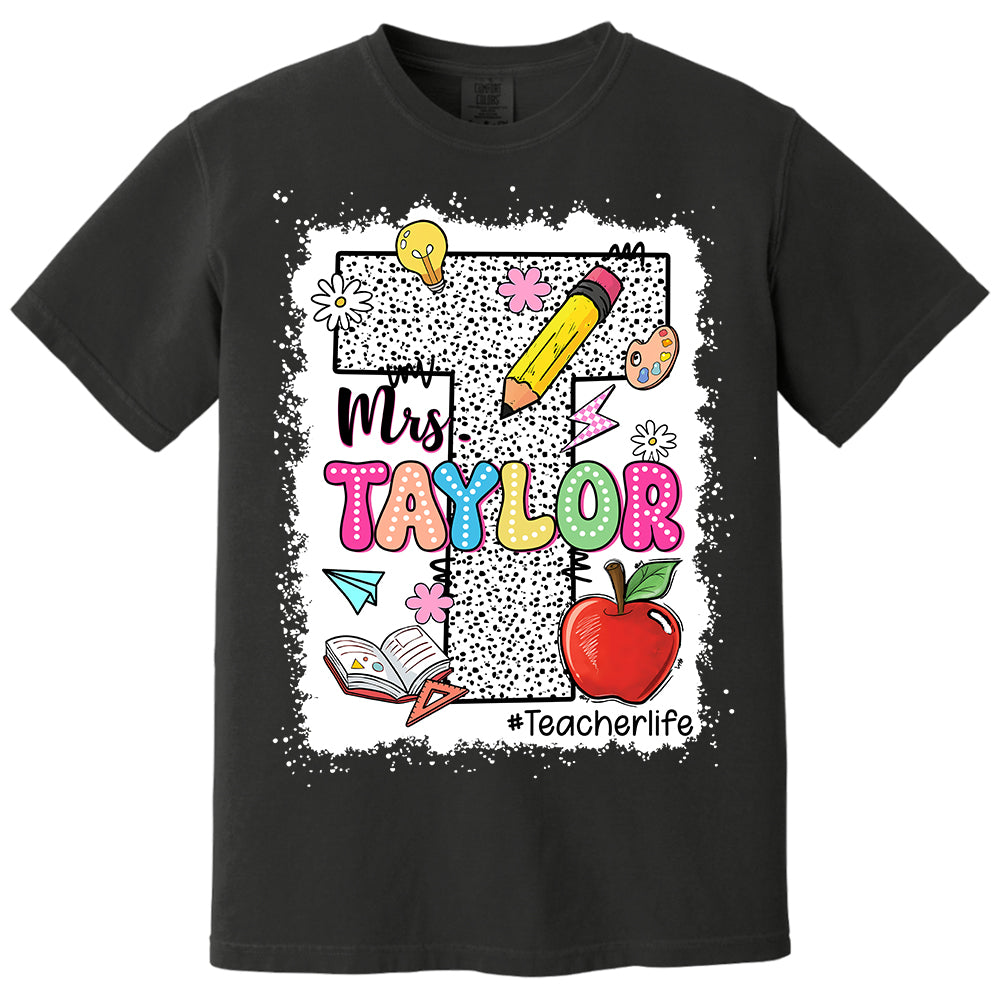 Teacher Name Custom Design, Back To School Teacher Personalized Shirt, Appreciation Gift For Teacher Tu24 Do99