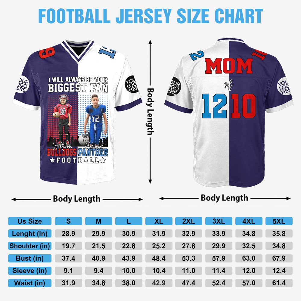 I Will Always Be Your Biggest Fan Personalized Football Jersey Shirt For Football Mom Grandma Sport Tu24 Pt99