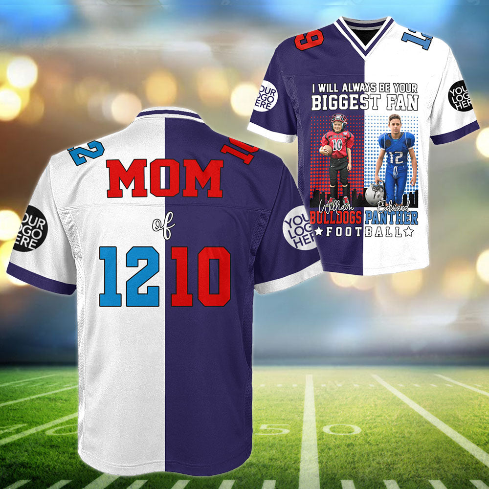 I Will Always Be Your Biggest Fan Personalized Football Jersey Shirt For Football Mom Grandma Sport Tu24 Pt99