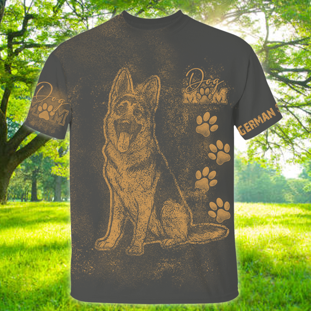 Personalized German Shepherd Bleach Style Dog Mom Shirt For Dog Lovers Nh00