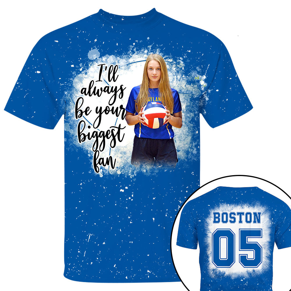 I'll Always Be Your Biggest Fan Personalized Shirt Custom Photo Player Sport Mom Shirt K1702