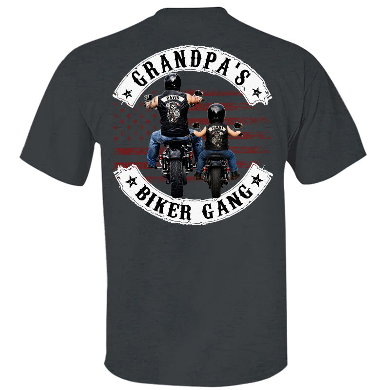 Grandpa’s Biker Gang Shirt - Personalized Gift For Dad, Grandpa Pt99