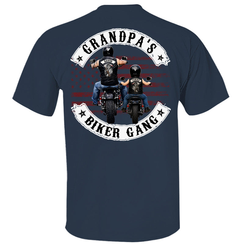 Grandpa’s Biker Gang Shirt - Personalized Gift For Dad, Grandpa Pt99