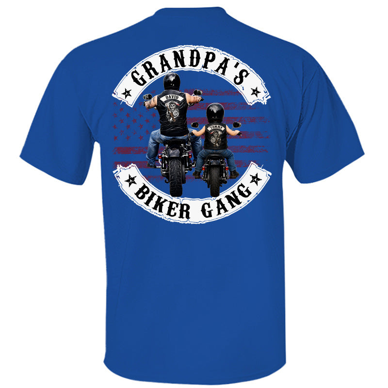 Grandpa’s Biker Gang Shirt - Personalized Gift For Dad, Grandpa Pt99