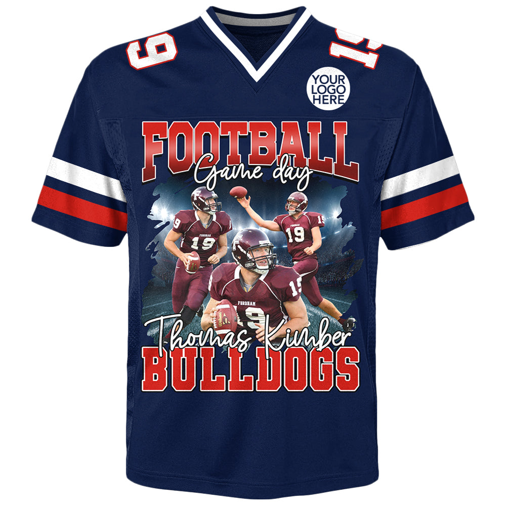 Football Game Day Personalized Football Jersey Shirt Custom Your Photo Gift For Sport Player Tu24 Hv01
