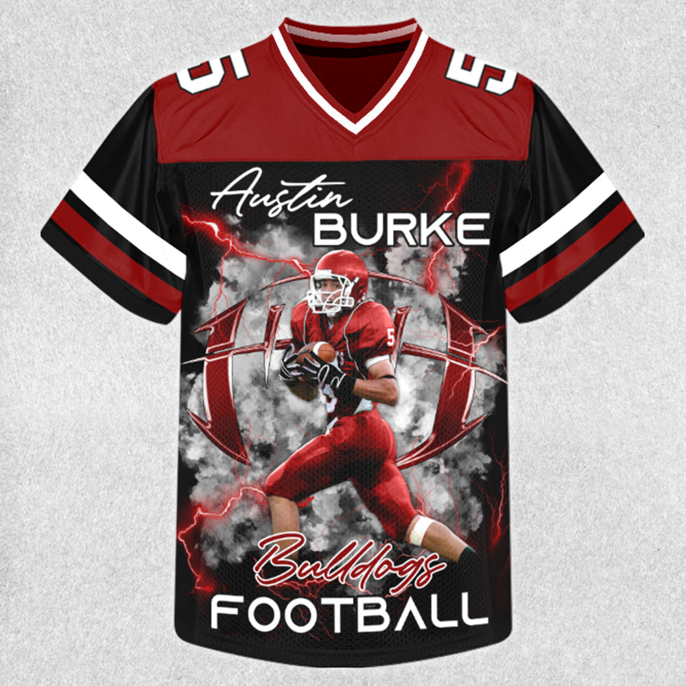 Personalied Football Jersey Shirt For Football Family Custom Photo Game Day Family Shirt H2511