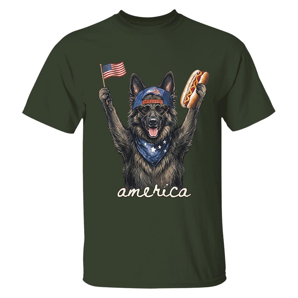 Personalized Dog Cat Photo T-Shirt – Patriotic USA Gift Shirt