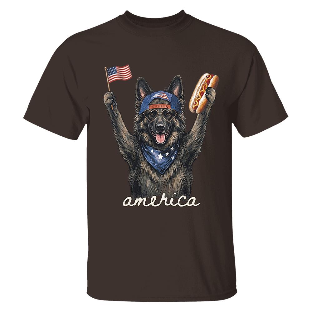 Personalized Dog Cat Photo T-Shirt – Patriotic USA Gift Shirt