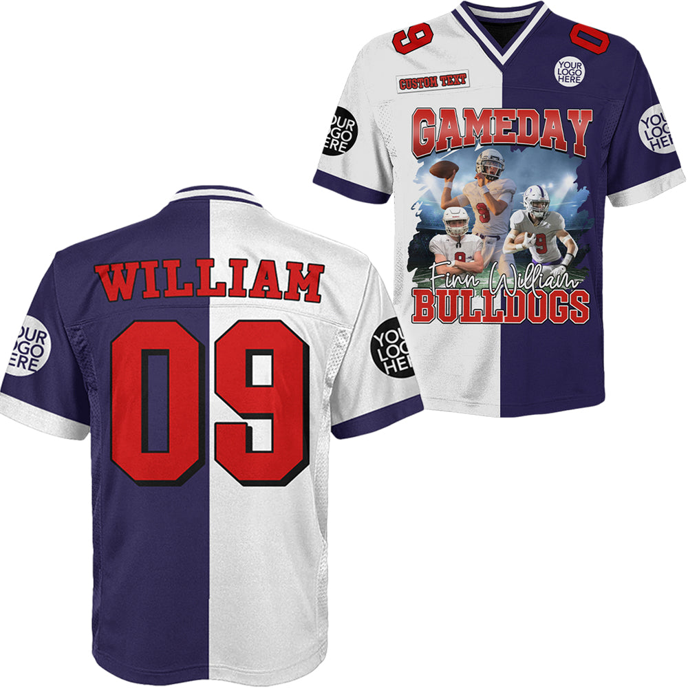 Football Game Day Personalized Jersey American Football Custom Photo Football Shirt Gift For Football Player K1702