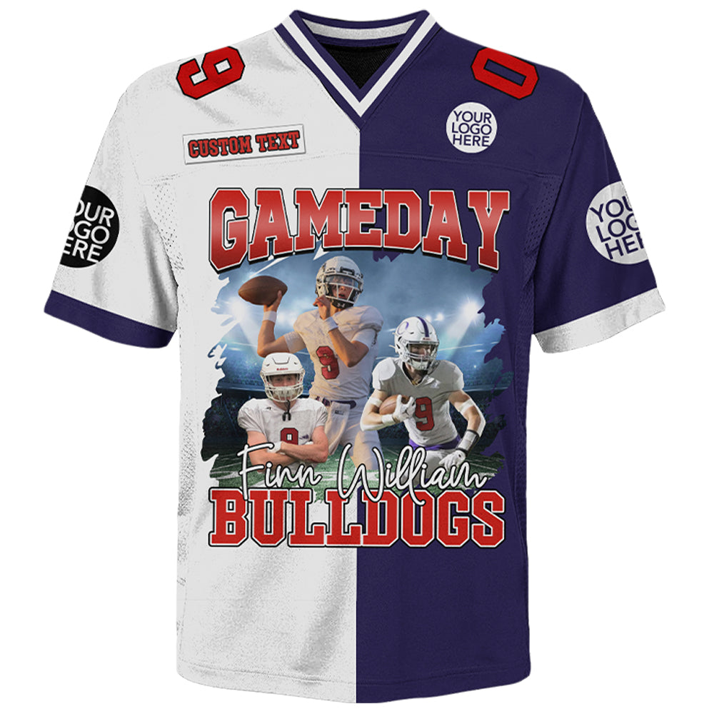 Football Game Day Personalized Jersey American Football Custom Photo Football Shirt Gift For Football Player K1702