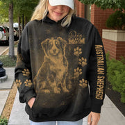 Personalized Australian Shepherd Bleach Style Dog Mom Shirt For Dog Lovers Nh00