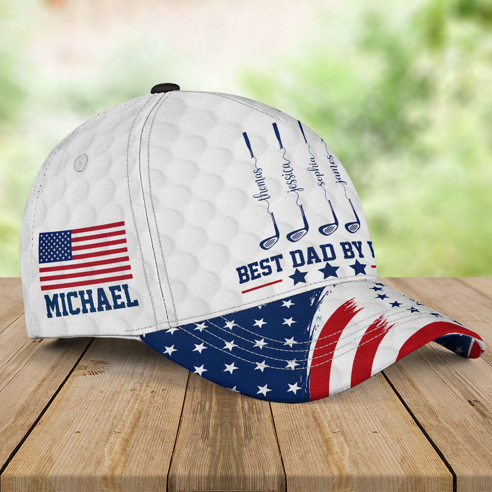 Personalized Best Dad By Par With US 250 Anniversary Classic Cap T1807 Nh00