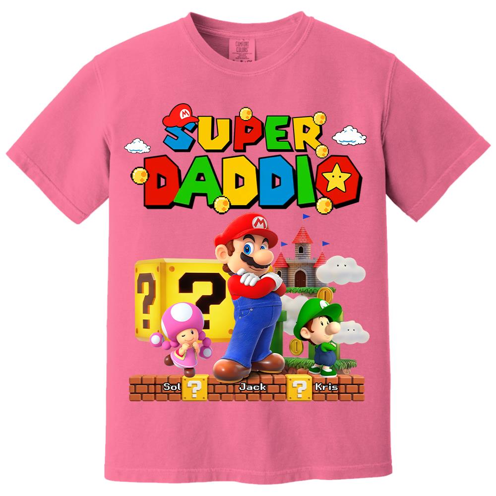 Best Dad Ever Super Daddio, Personalized Daddio Shirt Custom Kids Name, Gift For Dad, Gift For Father's Day Vr2 MI209 Hv01