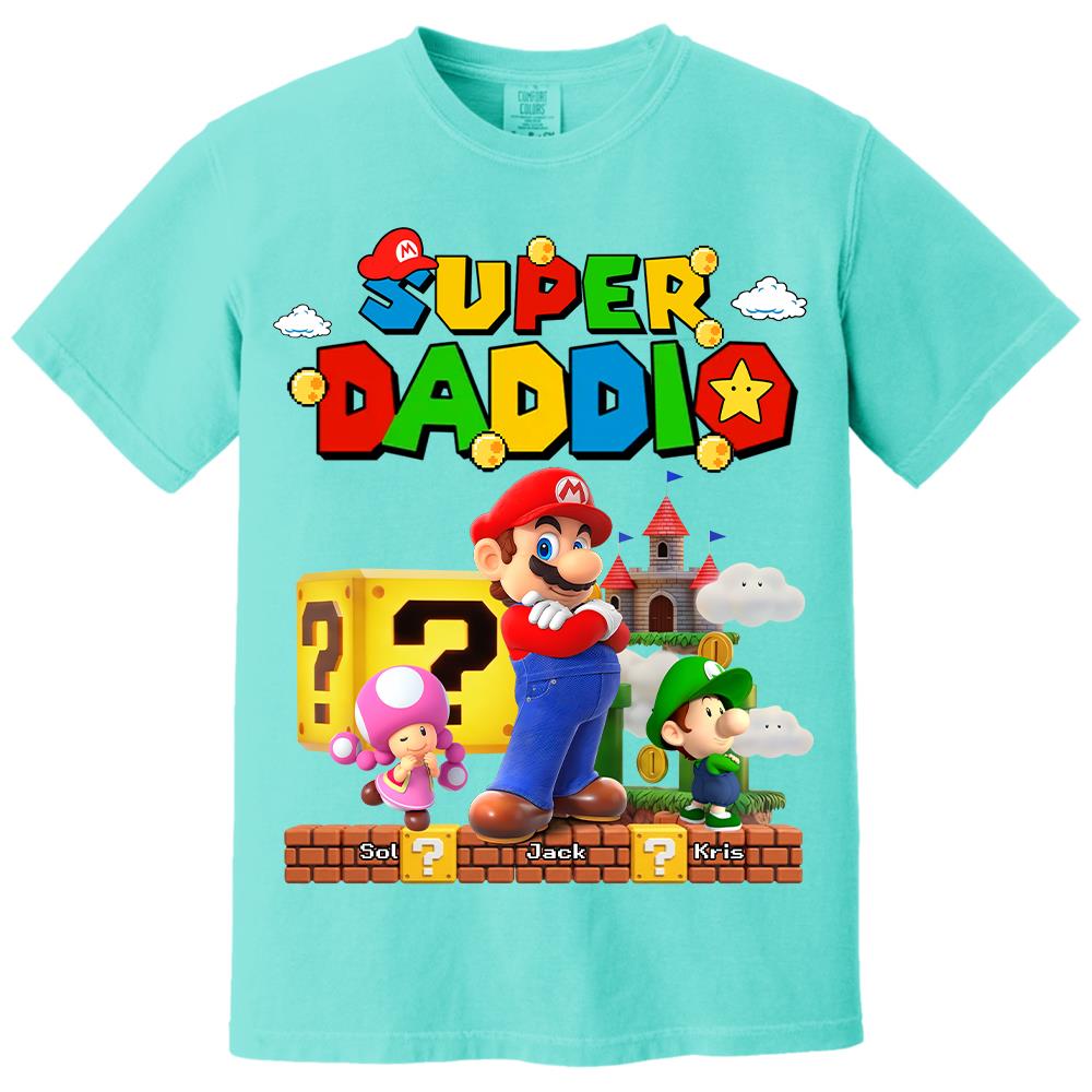 Best Dad Ever Super Daddio, Personalized Daddio Shirt Custom Kids Name, Gift For Dad, Gift For Father's Day Vr2 MI209 Hv01