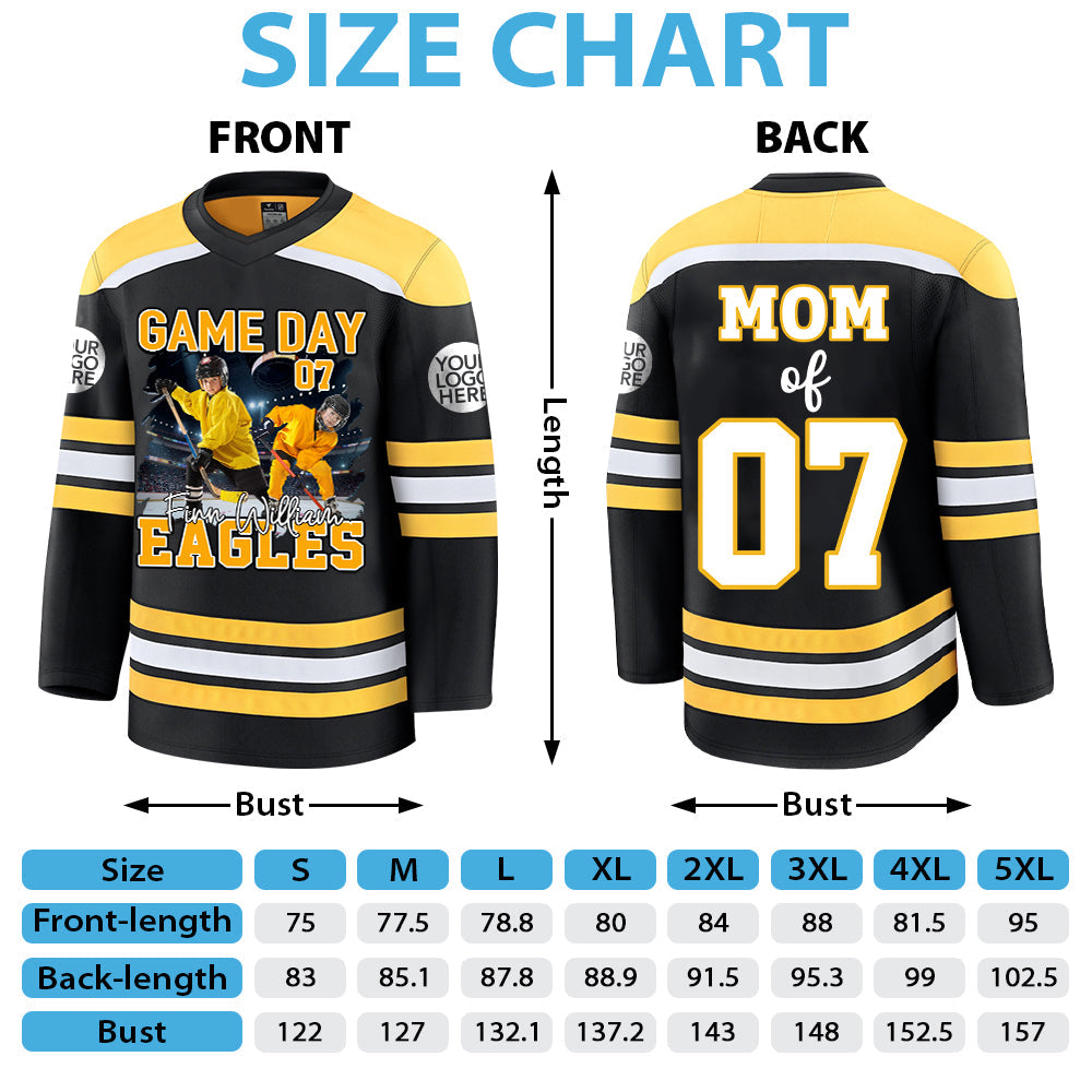 Custom Photo Ice Hockey Jersey Gift For Ice Hockey Lovers - Personalized Gift For Ice Hockey Team Tu20