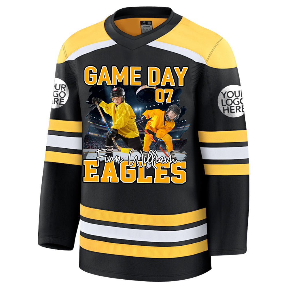 Custom Photo Ice Hockey Jersey Gift For Ice Hockey Lovers - Personalized Gift For Ice Hockey Team Tu20