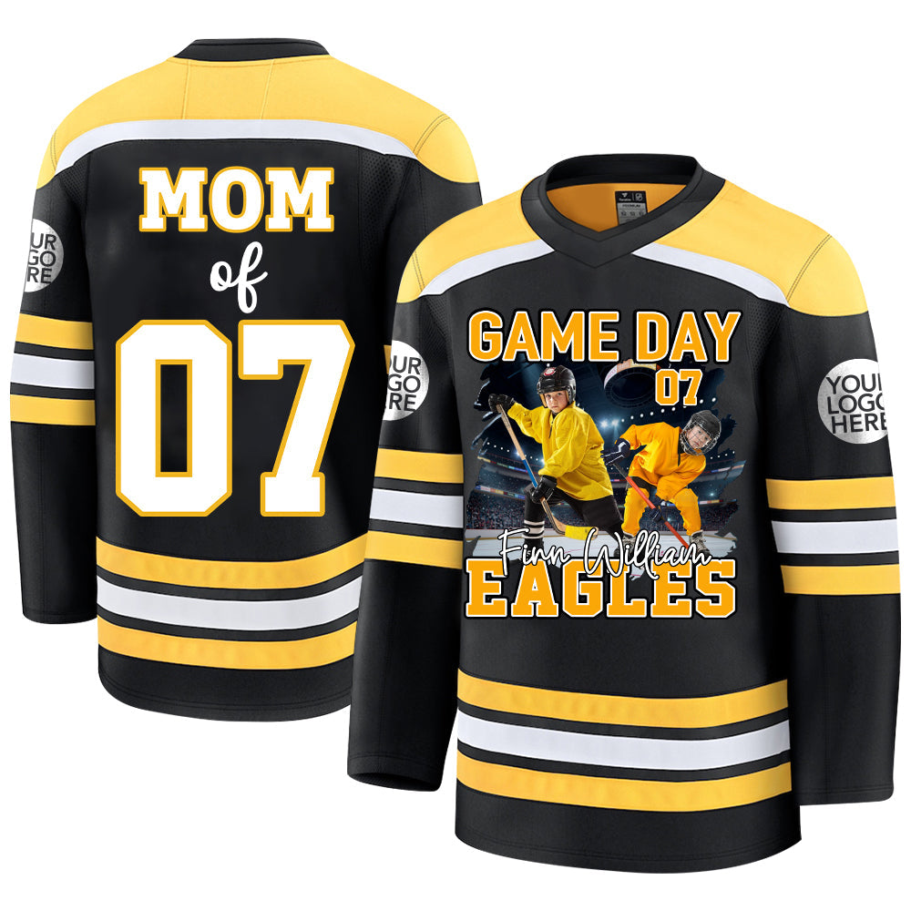 Custom Photo Ice Hockey Jersey Gift For Ice Hockey Lovers - Personalized Gift For Ice Hockey Team Tu20