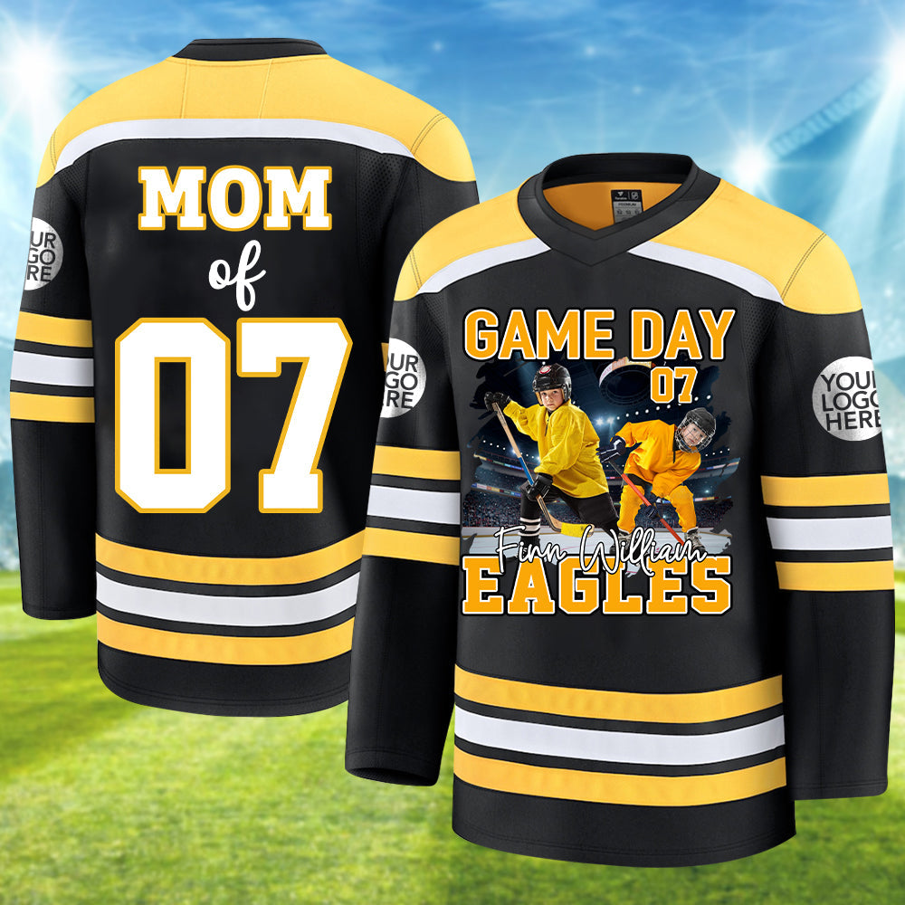 Custom Photo Ice Hockey Jersey Gift For Ice Hockey Lovers - Personalized Gift For Ice Hockey Team Tu20