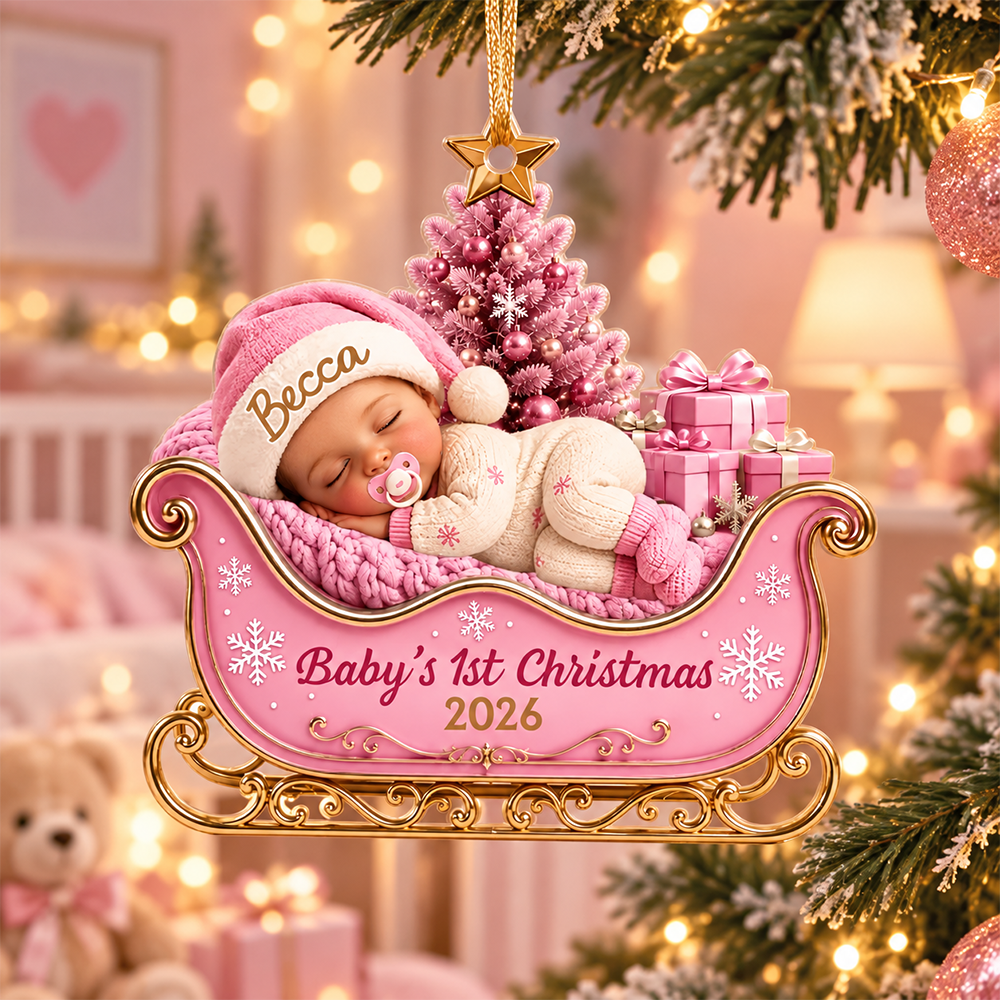 Personalized Baby’s First Christmas Ornament, Precious Little Bundle Of Joy T24