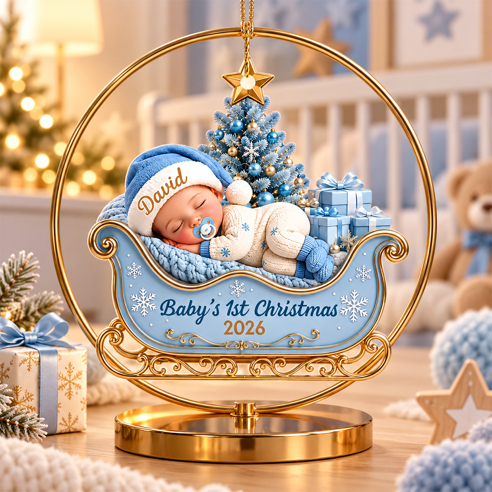 Personalized Baby’s First Christmas Ornament, Precious Little Bundle Of Joy T24