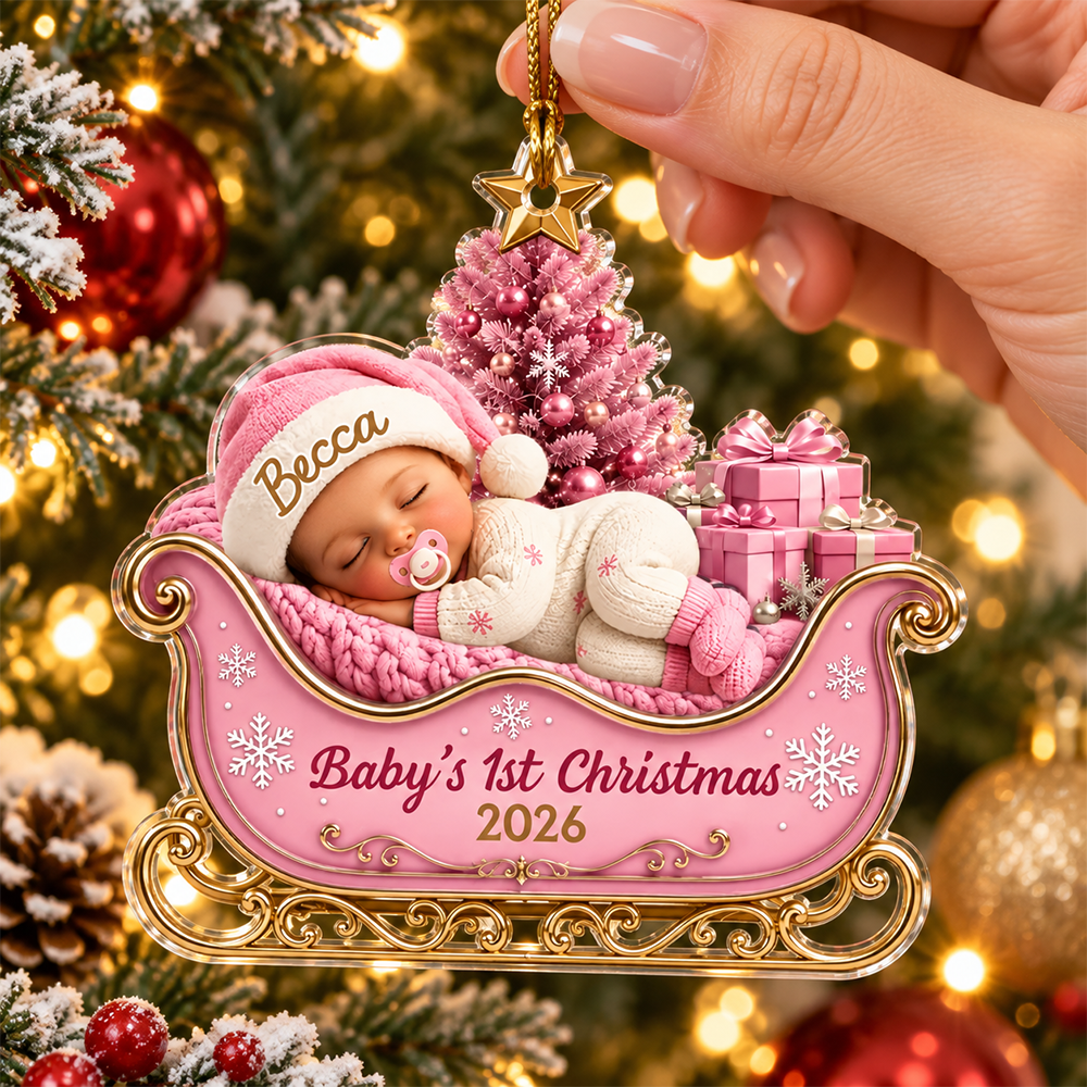 Personalized Baby’s First Christmas Ornament, Precious Little Bundle Of Joy T24