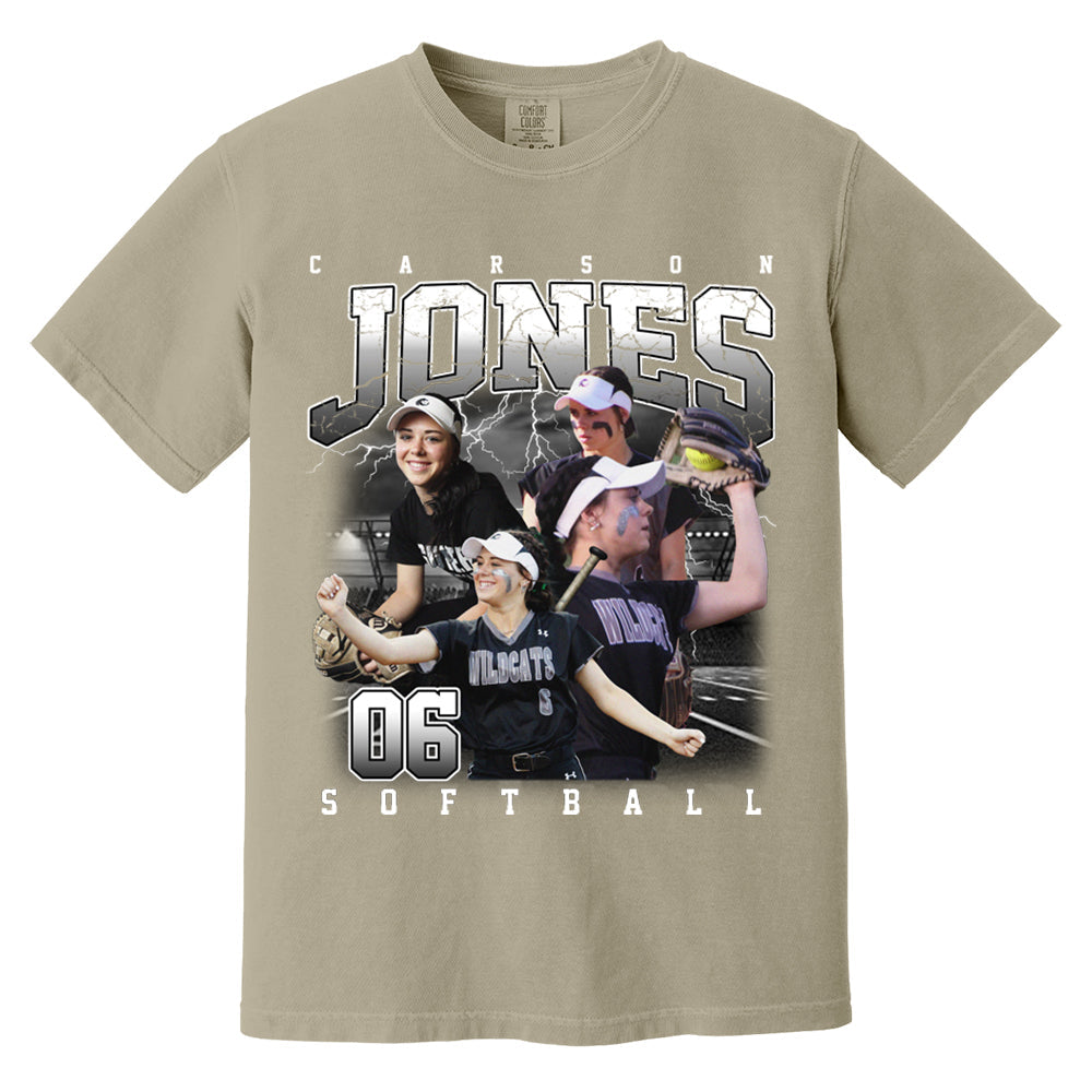Custom Softball Bootleg Rap Tee - Softball Mom Dad Vintage Graphic Shirt, Team Number Player Name Photo Personalized Shirt