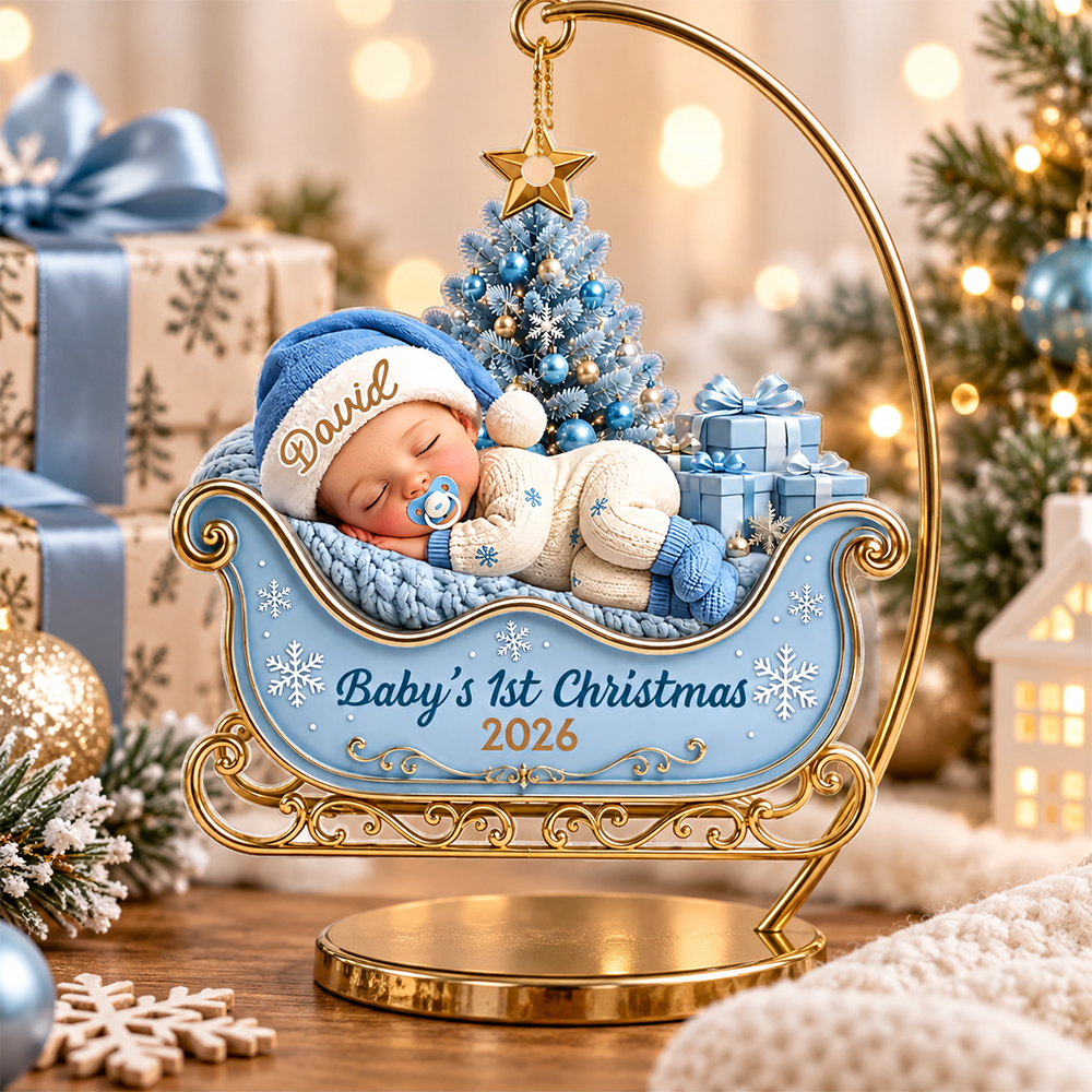 Personalized Baby’s First Christmas Ornament, Precious Little Bundle Of Joy T24