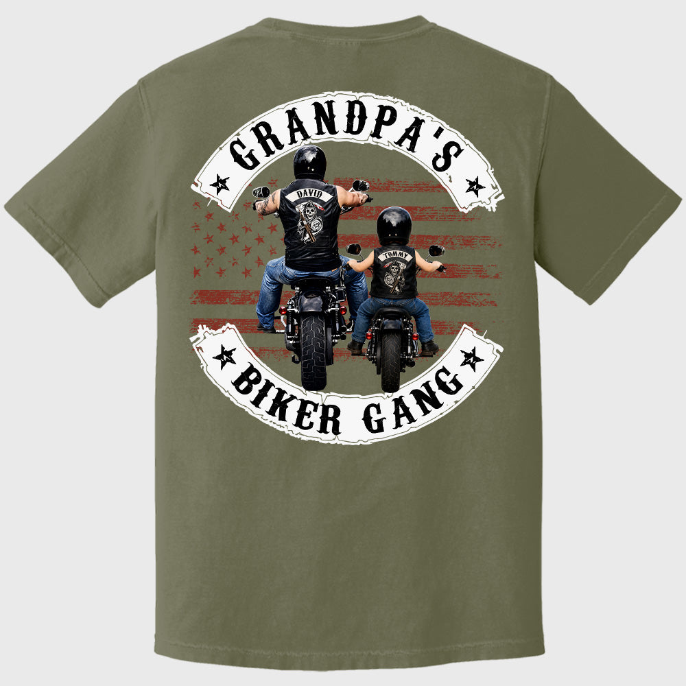 Grandpa’s Biker Gang Shirt - Personalized Gift For Dad, Grandpa Pt99