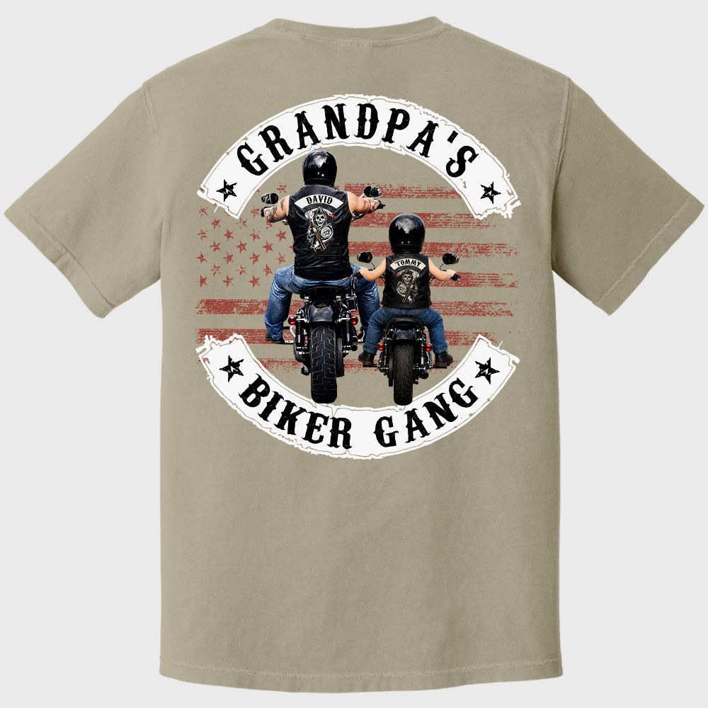 Grandpa’s Biker Gang Shirt - Personalized Gift For Dad, Grandpa Pt99