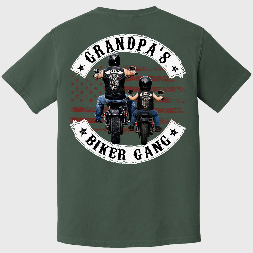 Grandpa’s Biker Gang Shirt - Personalized Gift For Dad, Grandpa Pt99