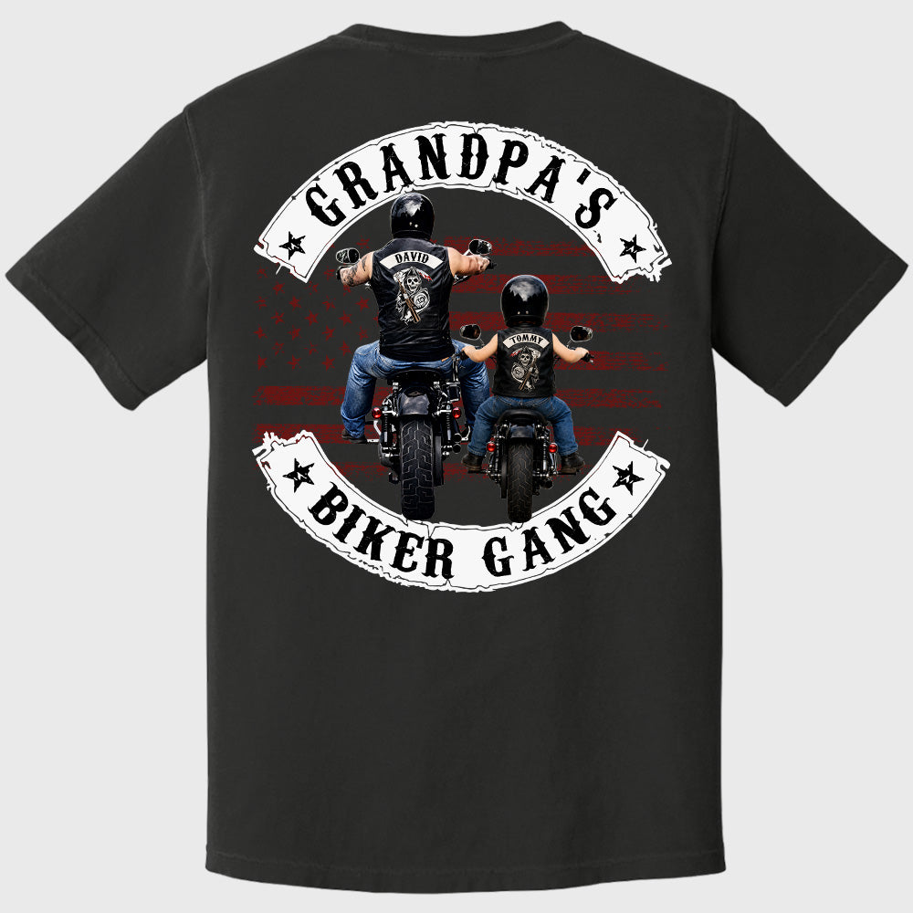 Grandpa’s Biker Gang Shirt - Personalized Gift For Dad, Grandpa Pt99