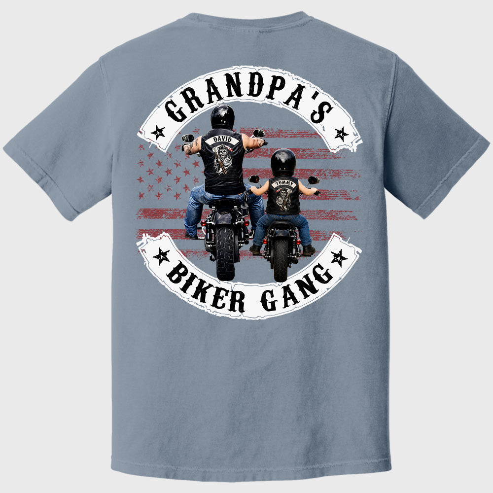 Grandpa’s Biker Gang Shirt - Personalized Gift For Dad, Grandpa Pt99