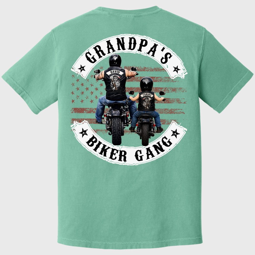 Grandpa’s Biker Gang Shirt - Personalized Gift For Dad, Grandpa Pt99