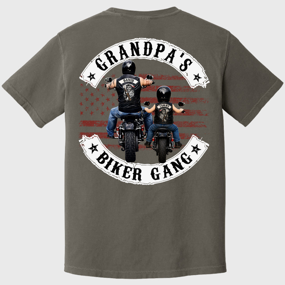 Grandpa’s Biker Gang Shirt - Personalized Gift For Dad, Grandpa Pt99