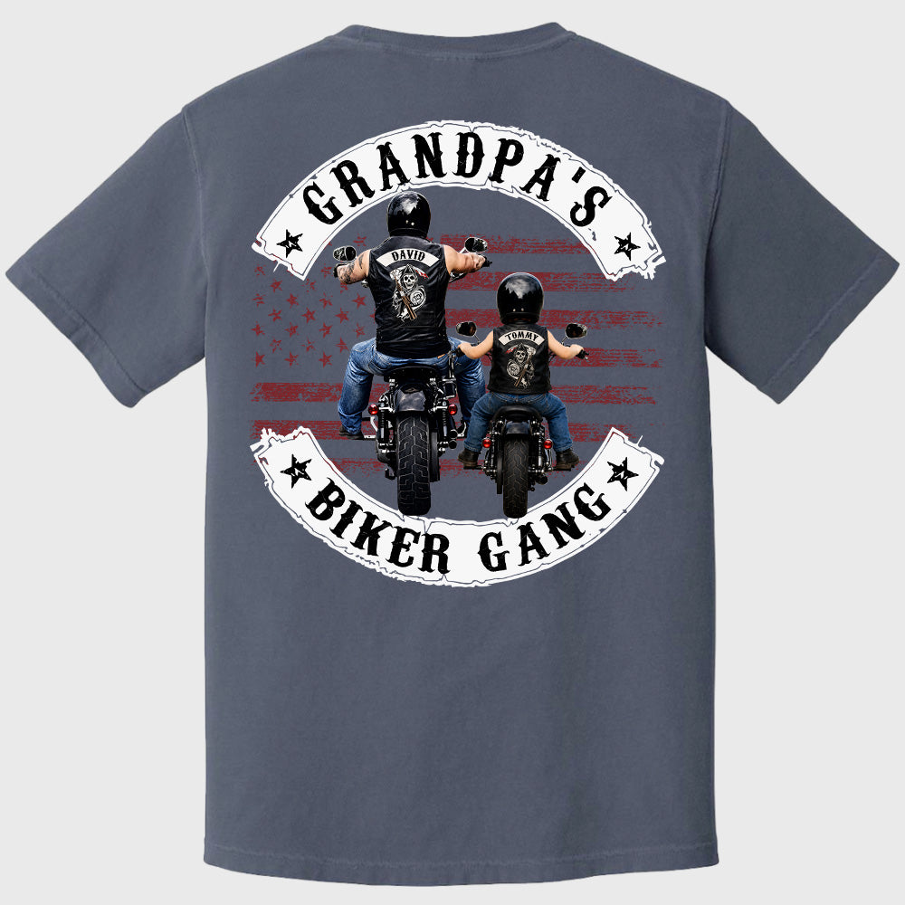 Grandpa’s Biker Gang Shirt - Personalized Gift For Dad, Grandpa Pt99