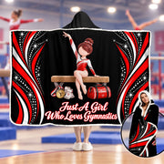 Just A Girl Who Loves Gymnastics, Personalized Gymnastics Wearable Blanket Hoodie For Gymnastics Lovers, Gymnast A2110 T24 VN09