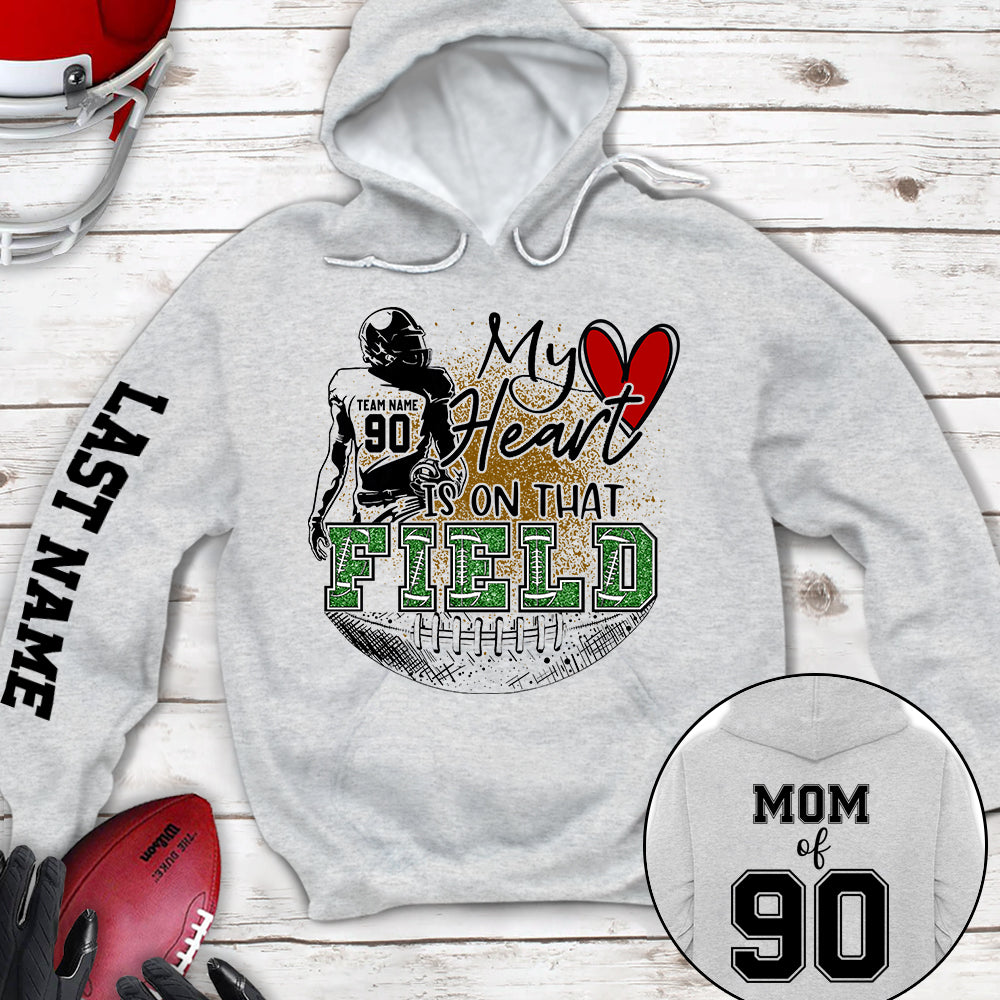 Personalized My Heart Is On That Field Football All Over Print Shirt K1702