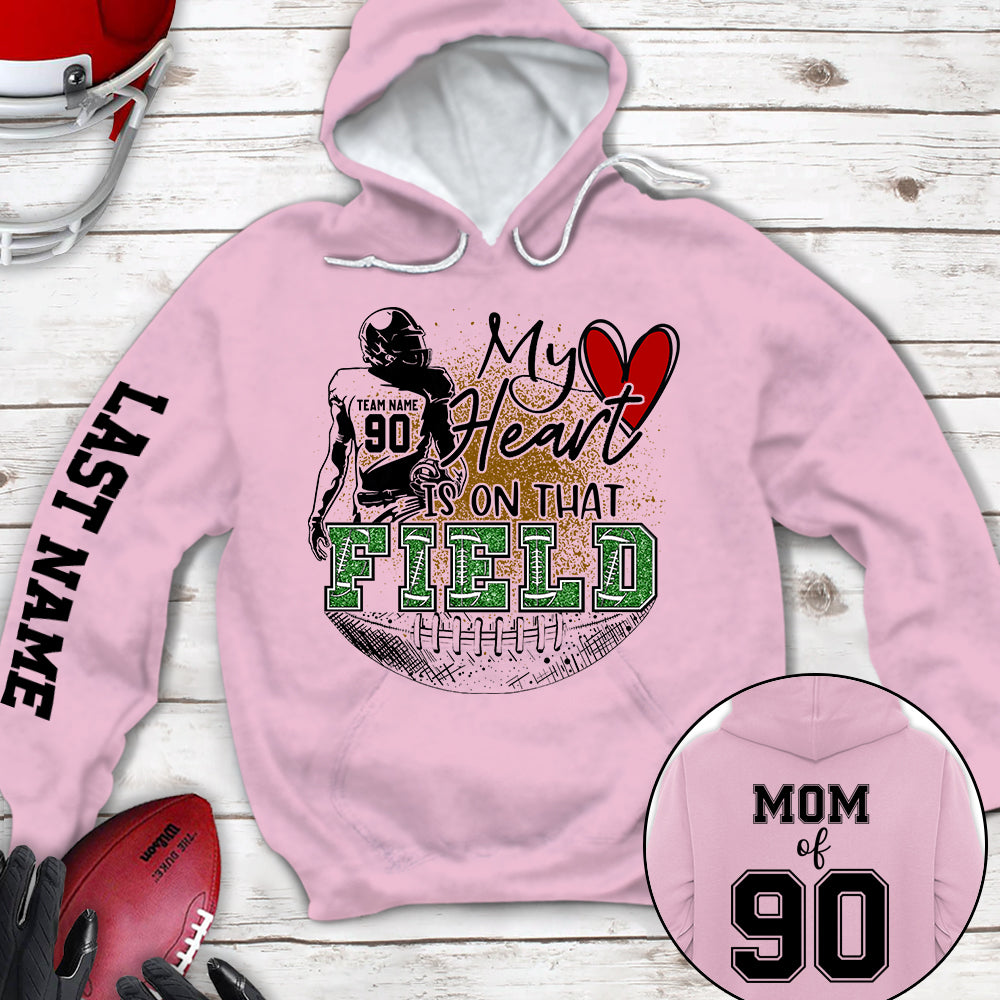 Personalized My Heart Is On That Field Football All Over Print Shirt K1702