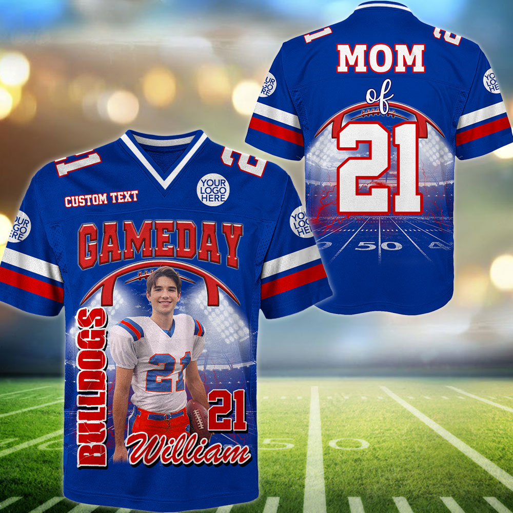 Custom Photo Gameday Football Jersey Game Day Shirt Gift For Football Lovers Tu24 Pt99