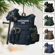 Police Bulletproof Personalized Ornament Gifts For Police Policeman New Do99